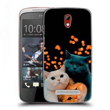 Пластиковый чехол на HTC Desire 500 с принтом Кошки Пластиковый чехол на HTC Desire 500 с принтом Кошки
