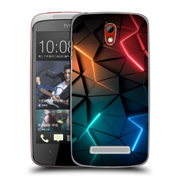 Пластиковый чехол на HTC Desire 500 с принтом Абстракция неон Пластиковый чехол на HTC Desire 500 с принтом Абстракция неон