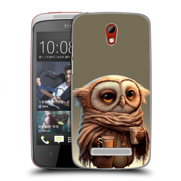 Пластиковый чехол на HTC Desire 500 с принтом Сова