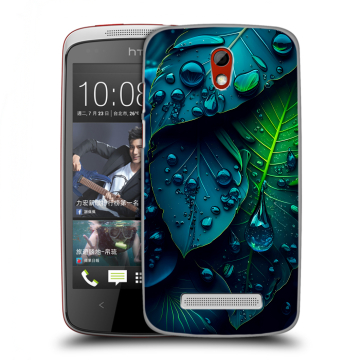 Пластиковый чехол на HTC Desire 500 с принтом Листья