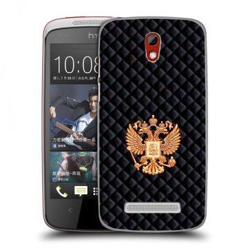Пластиковый чехол на HTC Desire 500 с принтом Герб России принт Пластиковый чехол на HTC Desire 500 с принтом Герб России принт