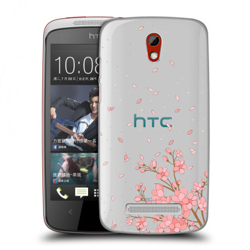 Пластиковый чехол на HTC Desire 500 с принтом Ветка сакуры