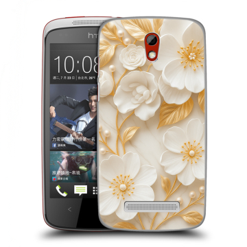 Пластиковый чехол на HTC Desire 500 с принтом Цветы Пластиковый чехол на HTC Desire 500 с принтом Цветы