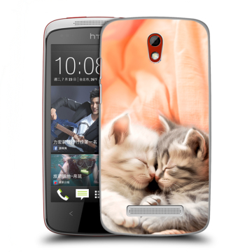 Пластиковый чехол на HTC Desire 500 с принтом Котята Пластиковый чехол на HTC Desire 500 с принтом Котята