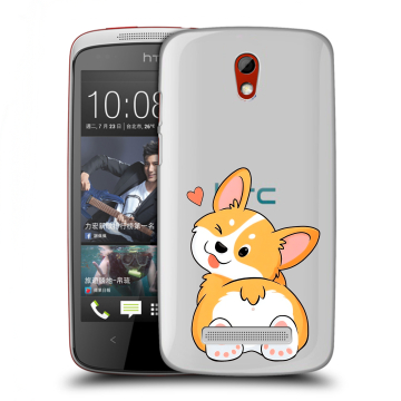 Пластиковый чехол на HTC Desire 500 с принтом Корги
