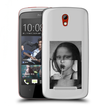 Пластиковый чехол на HTC Desire 500 с принтом Мона Лиза