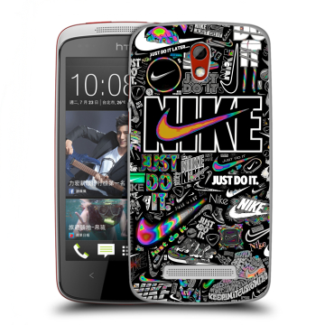 Пластиковый чехол на HTC Desire 500 с принтом Найк Пластиковый чехол на HTC Desire 500 с принтом Найк