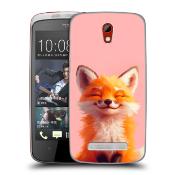 Пластиковый чехол на HTC Desire 500 с принтом милая лиса Пластиковый чехол на HTC Desire 500 с принтом милая лиса