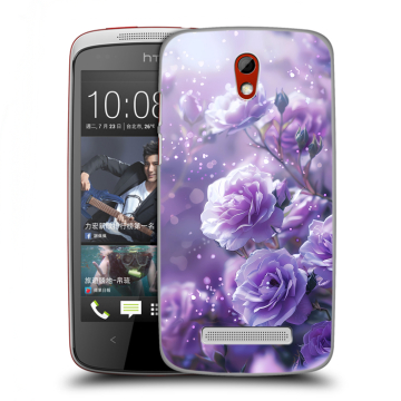 Пластиковый чехол на HTC Desire 500 с принтом Розы цветы Пластиковый чехол на HTC Desire 500 с принтом Розы цветы