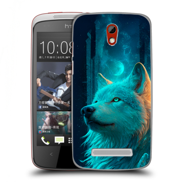 Пластиковый чехол на HTC Desire 500 с принтом бабочки саккура Пластиковый чехол на HTC Desire 500 с принтом бабочки саккура