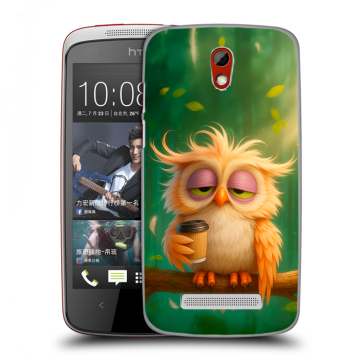 Пластиковый чехол на HTC Desire 500 с принтом сова Пластиковый чехол на HTC Desire 500 с принтом сова