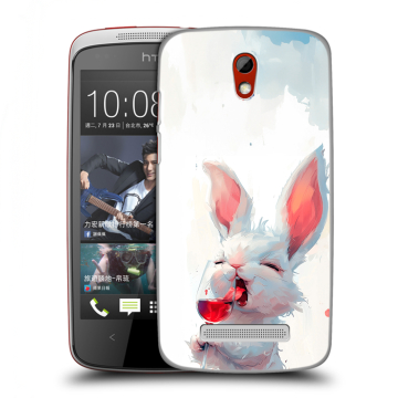 Пластиковый чехол на HTC Desire 500 с принтом кролик зайчик
