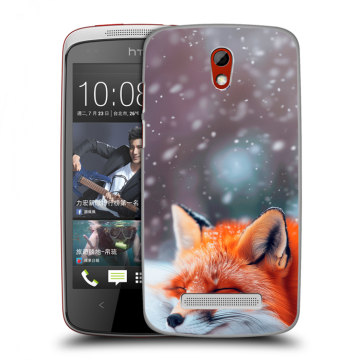 Пластиковый чехол на HTC Desire 500 с принтом лиса