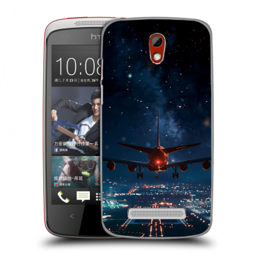 Пластиковый чехол на HTC Desire 500 с принтом самолет