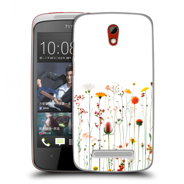 Пластиковый чехол на HTC Desire 500 с принтом цветы