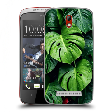 Пластиковый чехол на HTC Desire 500 с принтом Листья