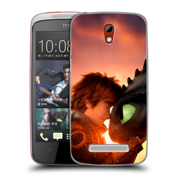 Пластиковый чехол на HTC Desire 500 с принтом Как приручить дракона Пластиковый чехол на HTC Desire 500 с принтом Как приручить дракона