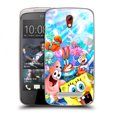 Пластиковый чехол на HTC Desire 500 с принтом спанчбоб спанч боб Пластиковый чехол на HTC Desire 500 с принтом спанчбоб спанч боб