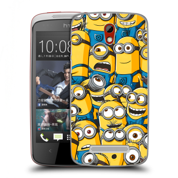 Пластиковый чехол на HTC Desire 500 с принтом Миньоны Пластиковый чехол на HTC Desire 500 с принтом Миньоны