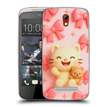 Пластиковый чехол на HTC Desire 500 с принтом для девочек