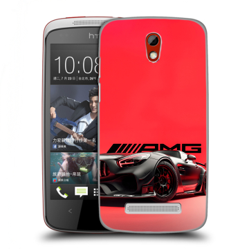 Пластиковый чехол на HTC Desire 500 с принтом Мерседес Mercedes AMG