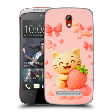 Пластиковый чехол на HTC Desire 500 с принтом для девочек