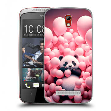 Пластиковый чехол на HTC Desire 500 с принтом Панда Пластиковый чехол на HTC Desire 500 с принтом Панда