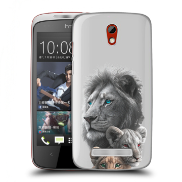 Пластиковый чехол на HTC Desire 500 с принтом Львы