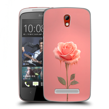 Пластиковый чехол на HTC Desire 500 с принтом Розовая роза