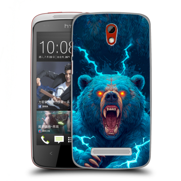 Пластиковый чехол на HTC Desire 500 с принтом Медведь