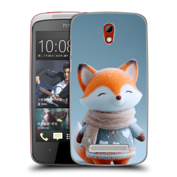 Пластиковый чехол на HTC Desire 500 с принтом Лиса