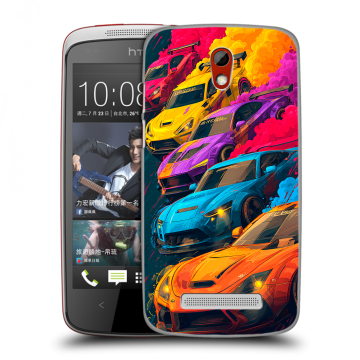 Пластиковый чехол на HTC Desire 500 с принтом Тачки