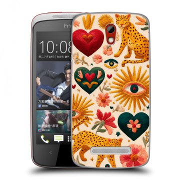 Пластиковый чехол на HTC Desire 500 с принтом Модный принт