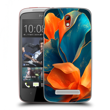 Пластиковый чехол на HTC Desire 500 с принтом Цветы