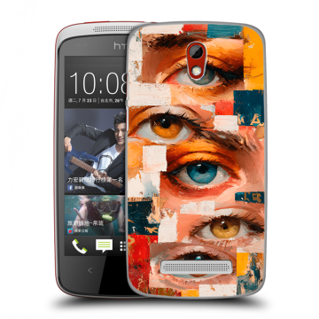 Пластиковый чехол на HTC Desire 500 с принтом Модный принт