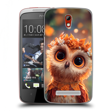 Пластиковый чехол на HTC Desire 500 с принтом Милая сова