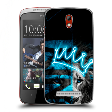 Пластиковый чехол на HTC Desire 500 с принтом Король лев