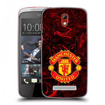 Пластиковый чехол на HTC Desire 500 с принтом Manchester United
