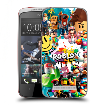 Пластиковый чехол на HTC Desire 500 с принтом Roblox Роблокс Пластиковый чехол на HTC Desire 500 с принтом Roblox Роблокс