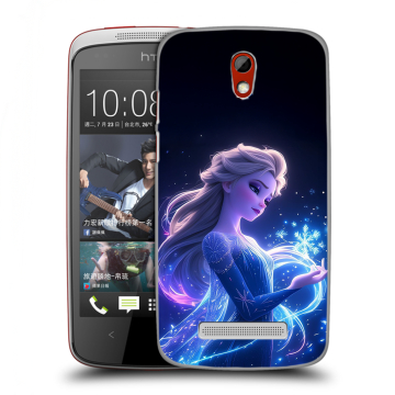 Пластиковый чехол на HTC Desire 500 с принтом Холодное сердце Frozen