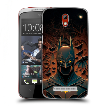 Пластиковый чехол на HTC Desire 500 с принтом Batman Бэтмен
