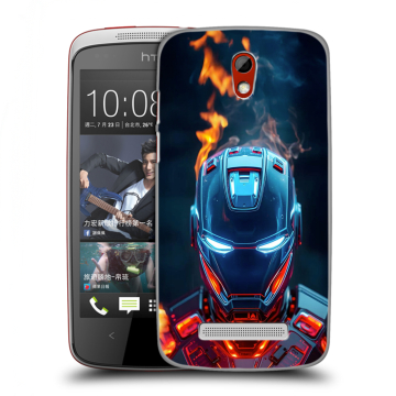 Пластиковый чехол на HTC Desire 500 с принтом IronMan Железный человек Пластиковый чехол на HTC Desire 500 с принтом IronMan Железный человек