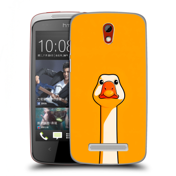 Пластиковый чехол на HTC Desire 500 с принтом Смешная утка