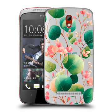 Пластиковый чехол на HTC Desire 500 с принтом женский