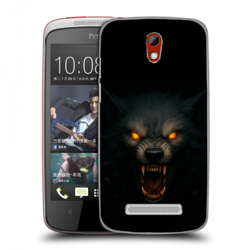 Пластиковый чехол на HTC Desire 500 с принтом Волк