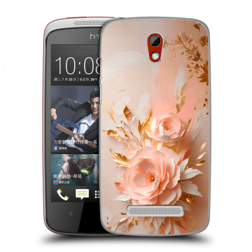 Пластиковый чехол на HTC Desire 500 с принтом женский