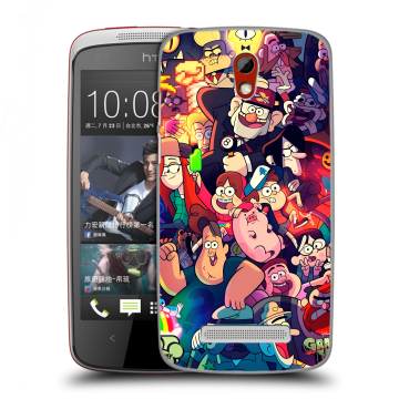 Пластиковый чехол на HTC Desire 500 с принтом Gravity Falls Гравити Фолз