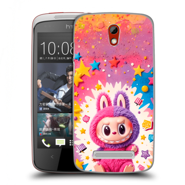 Пластиковый чехол на HTC Desire 500 с принтом Labubu Лабубу Пластиковый чехол на HTC Desire 500 с принтом Labubu Лабубу