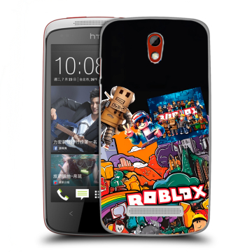 Пластиковый чехол на HTC Desire 500 с принтом Roblox Роблокс Пластиковый чехол на HTC Desire 500 с принтом Roblox Роблокс