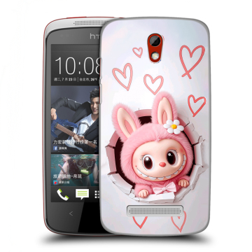 Пластиковый чехол на HTC Desire 500 с принтом Labubu Лабубу Пластиковый чехол на HTC Desire 500 с принтом Labubu Лабубу